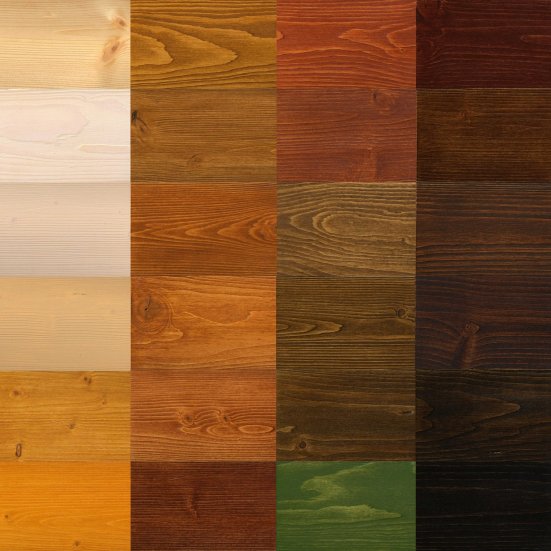 Pigment - vytvořené odstíny dle dřevin